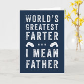 世界で最も偉大なオナラお父さん 父の日のカスタムカラー カード (黄色い花)