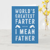 世界で最も偉大なオナラお父さん 父の日のカスタムカラー カード (黄色い花)