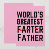 世界で最も偉大なオナラ名人 - 父 - 父の日 シーズンカード (正面/裏面)