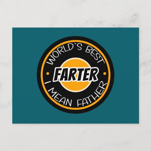 世界で最も偉大なオナラ王、つまりパパ ポストカード (正面)