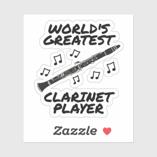 世界で最も偉大なクラリネット選手クラリネティストおもしろい シール (シート)