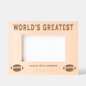 世界で最も偉大なサッカーコーチ レーザー彫刻フレーム (正面)