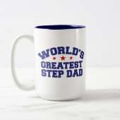 世界で最も偉大なステップパパ ツートーンマグカップ (左)