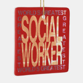 世界で最も偉大なソーシャルワーカー セラミックオーナメント (右)