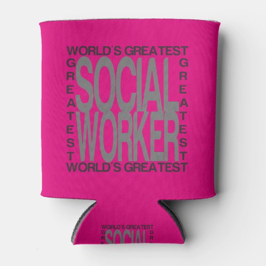 世界で最も偉大なソーシャルワーカー 缶クーラー (正面)