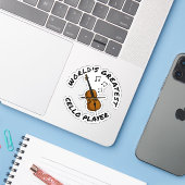 世界で最も偉大なチェロ奏者、チェリストおもしろい シール (ノートパソコンとiPhone)