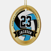 世界で最も偉大なバレーボール選手 – 青 セラミックオーナメント (右)