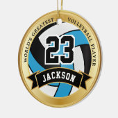 世界で最も偉大なバレーボール選手 – 青 セラミックオーナメント (左)