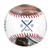 世界で最も偉大なパパこうもりモノグラム&写真 野球ボール (裏面)