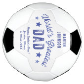 世界で最も偉大なパパと個人メッセージ サッカーボール (回転)