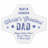 世界で最も偉大なパパと個人メッセージ サッカーボール (フラット)