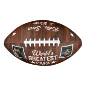 世界で最も偉大なパパのスター写真父の日の贈り物 アメリカンフットボール (正面)