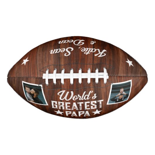 世界で最も偉大なパパのスター写真父の日の贈り物 アメリカンフットボール