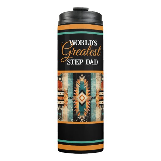 世界で最も偉大なパパまたはステップパパ先住民アメリカ タンブラー (正面)