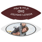 世界で最も偉大なパパパーソナライズされたフォトサッカー アメリカンフットボール (パネル)