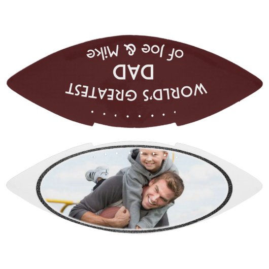 世界で最も偉大なパパパーソナライズされたフォトサッカー アメリカンフットボール (パネル)