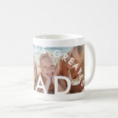 世界で最も偉大なパパ写真父の日 コーヒーマグカップ (正面右)