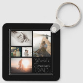 世界で最も偉大なパパ家族の子ども5写真コラージュ キーホルダー (裏面)