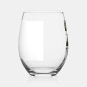 世界で最も偉大なパパ家族の子ども5写真コラージュ ステムなしワイングラス (右)