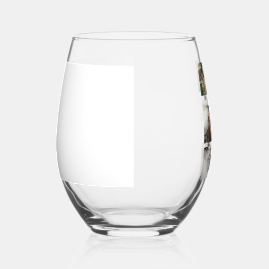 世界で最も偉大なパパ家族の子ども5写真コラージュ ステムなしワイングラス