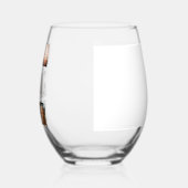 世界で最も偉大なパパ家族の子ども5写真コラージュ ステムなしワイングラス (左)