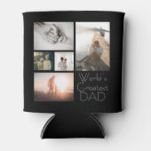 世界で最も偉大なパパ家族の子ども5写真コラージュ 缶クーラー (正面)