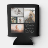 世界で最も偉大なパパ家族の子ども5写真コラージュ 缶クーラー (裏面)