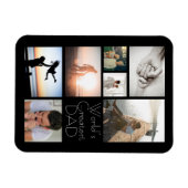 世界で最も偉大なパパ家族の子ども7写真コラージュ マグネット (横)