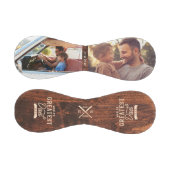 世界で最も偉大なパパ木目モノグラム&写真 野球ボール (パネル)