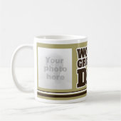 世界で最も偉大なパパ2枚の写真ソフトグリーンマグカップ コーヒーマグカップ (左)