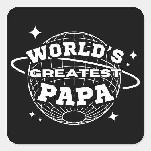 世界で最も偉大なパパ スクエアシール (正面)