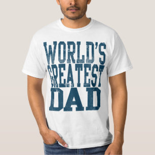 世界で最も偉大なパパ、大きなブロック文字Tシャツ Tシャツ