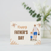 世界で最も偉大なパパ：父の日お祝い シーズンポストカード (スタンド正面)