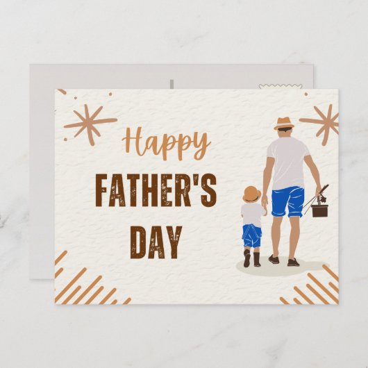 世界で最も偉大なパパ:父の日お祝い シーズンポストカード (正面/裏面)