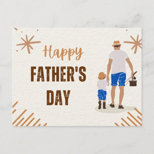 世界で最も偉大なパパ：父の日お祝い シーズンポストカード (正面)