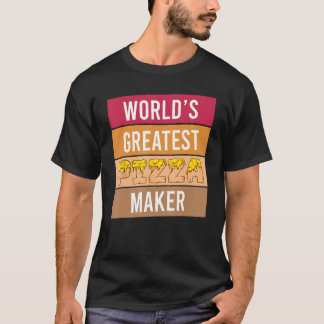 世界で最も偉大なピザメーカー – シェフおもしろいピザバ Tシャツ