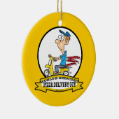 世界で最も偉大なピザ配達ガイ漫画 セラミックオーナメント (右)