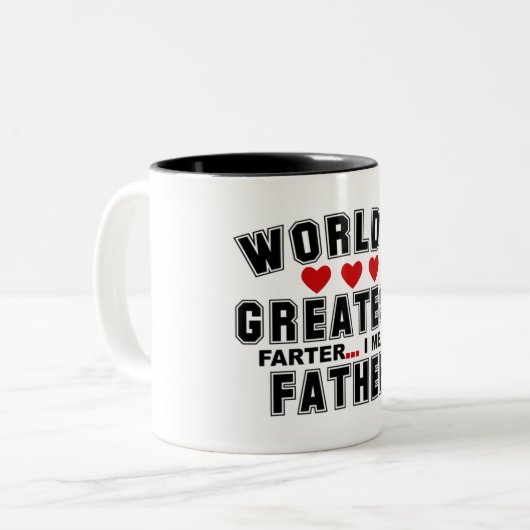 世界で最も偉大なファーターは2023年の父を意味する ツートーンマグカップ (正面左)