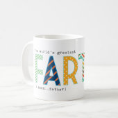 世界で最も偉大なファーター（父の日） コーヒーマグカップ (正面左)