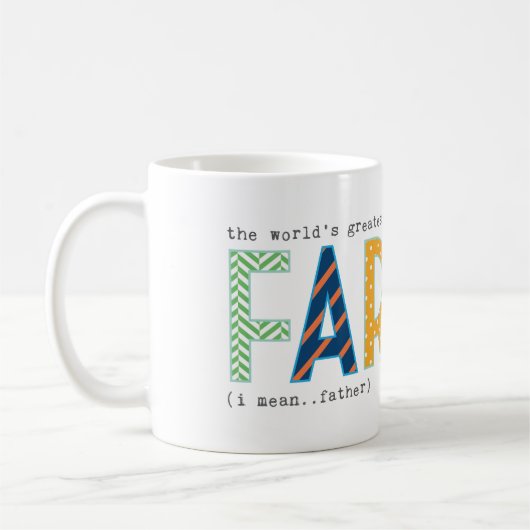 世界で最も偉大なファーター（父の日） コーヒーマグカップ (左)