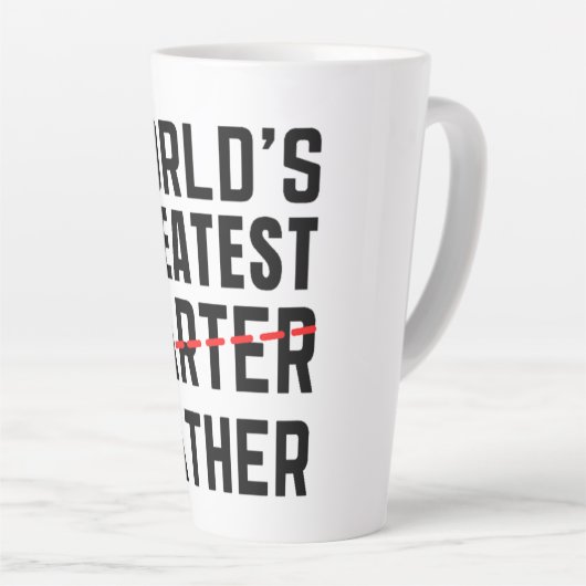 世界で最も偉大なファーター – 父 – 父の日 カフェラテマグ (右アングル)