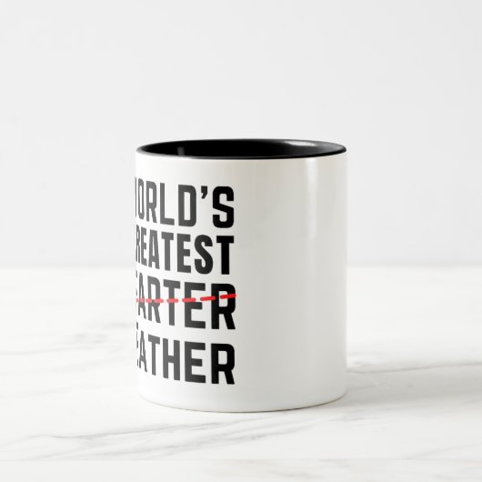 世界で最も偉大なファーター – 父 – 父の日 ツートーンマグカップ (中央)