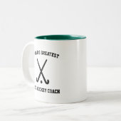 世界で最も偉大なフィールドホッケーコーチのコーヒーマグ ツートーンマグカップ (正面左)