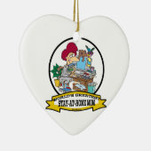 世界で最も偉大なホームステイ家庭の母の漫画 セラミックオーナメント (右)