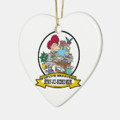 世界で最も偉大なホームステイ家庭の母の漫画 セラミックオーナメント (左)