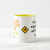 世界で最も偉大なボスマグ(ネームイニシャル引用文) ツートーンマグカップ (中央)