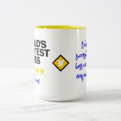 世界で最も偉大なボス（名前）オフィスのコーヒーマグ ツートーンマグカップ (中央)