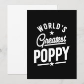 世界で最も偉大なポピー 父の日の最高の贈り物 招待状 (正面/裏面)