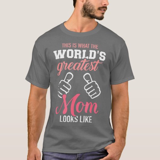 世界で最も偉大なママの一日の姿です Tシャツ (正面)