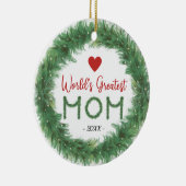 世界で最も偉大なママパーソナライズされたオーナメント セラミックオーナメント (右)